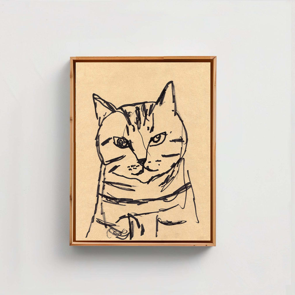 A Cat Portrait Sketch