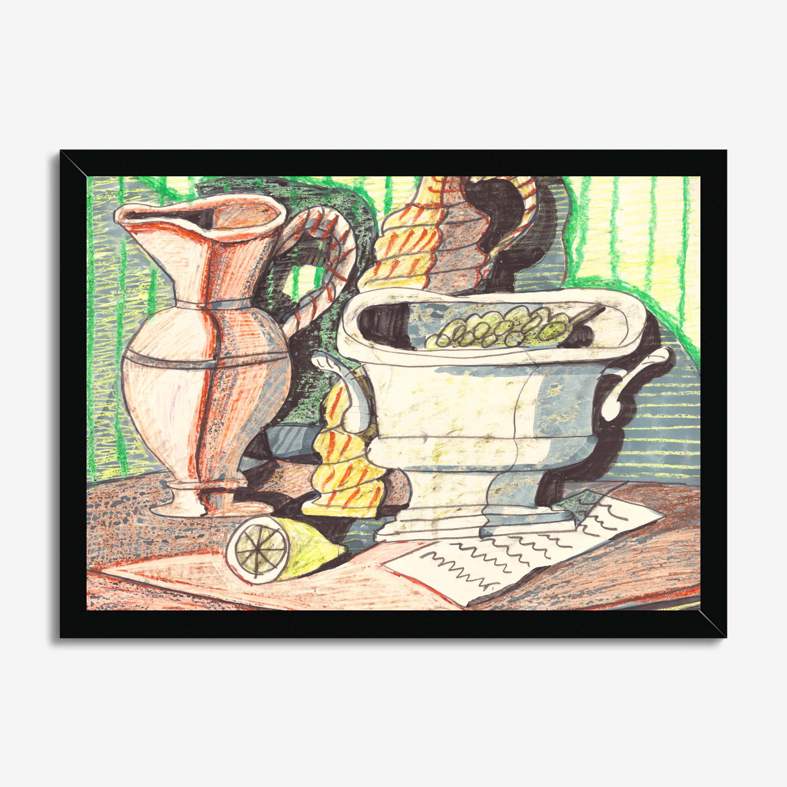 Still Life With Grapes And Lemon