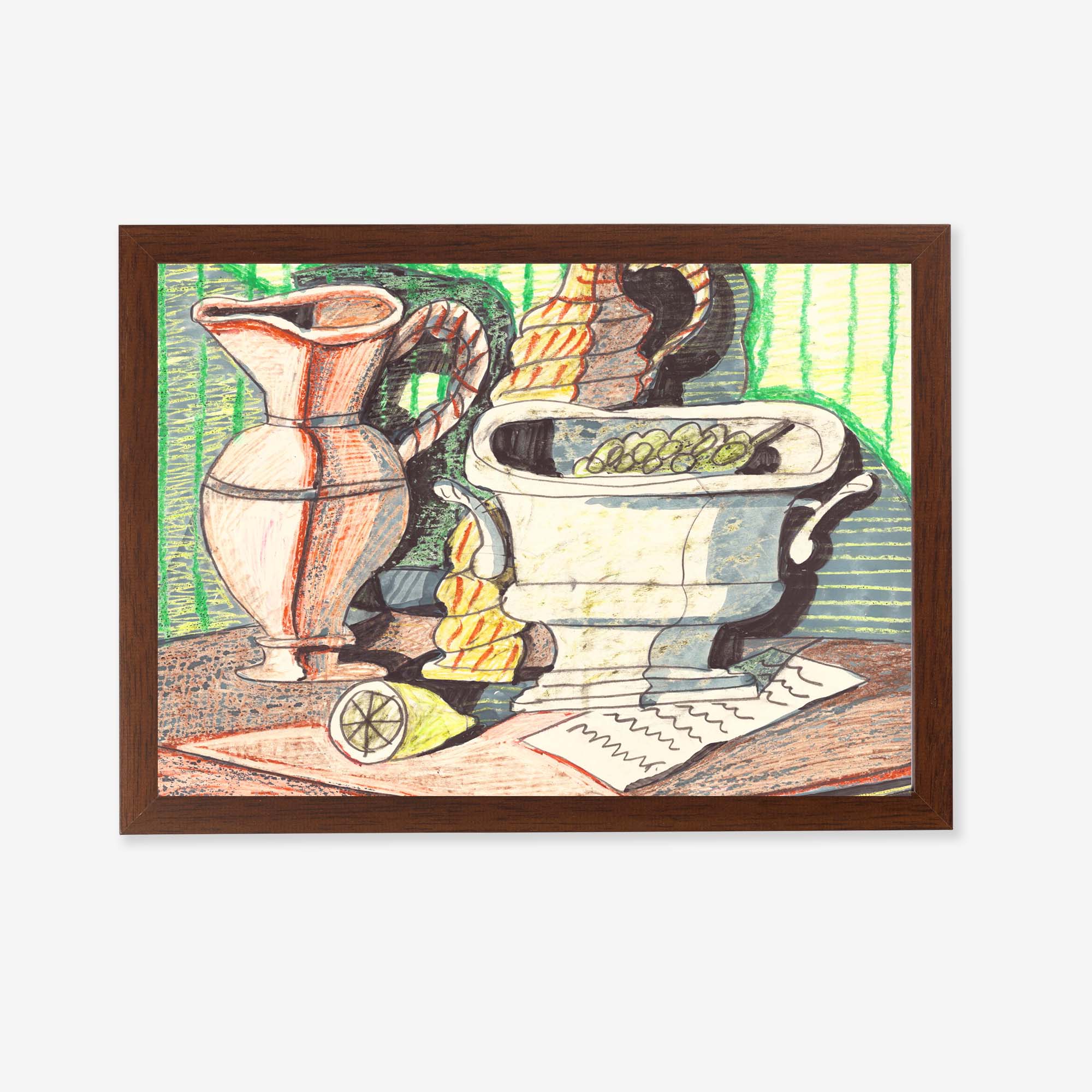Still Life With Grapes And Lemon