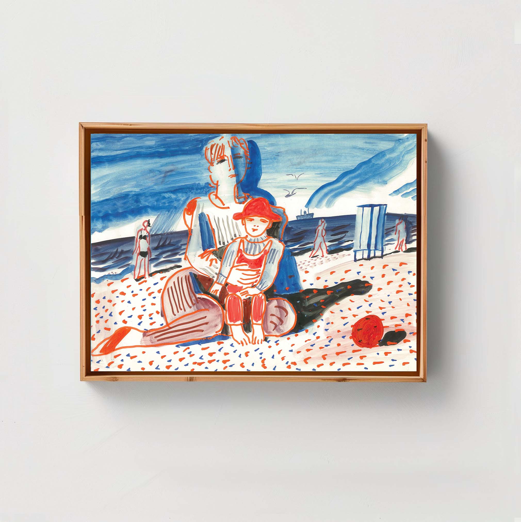 Mother With a Baby On The Beach