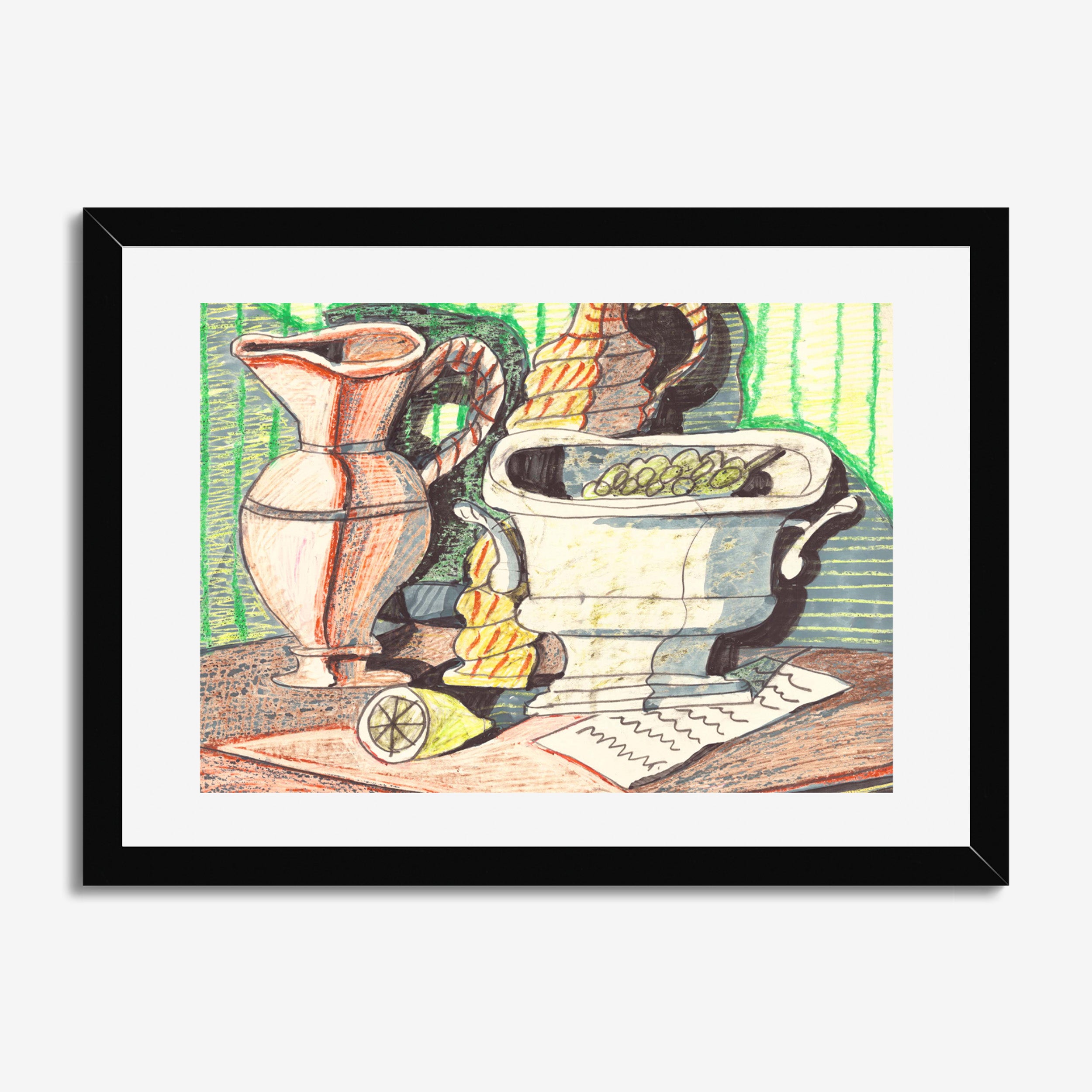 Still Life With Grapes And Lemon