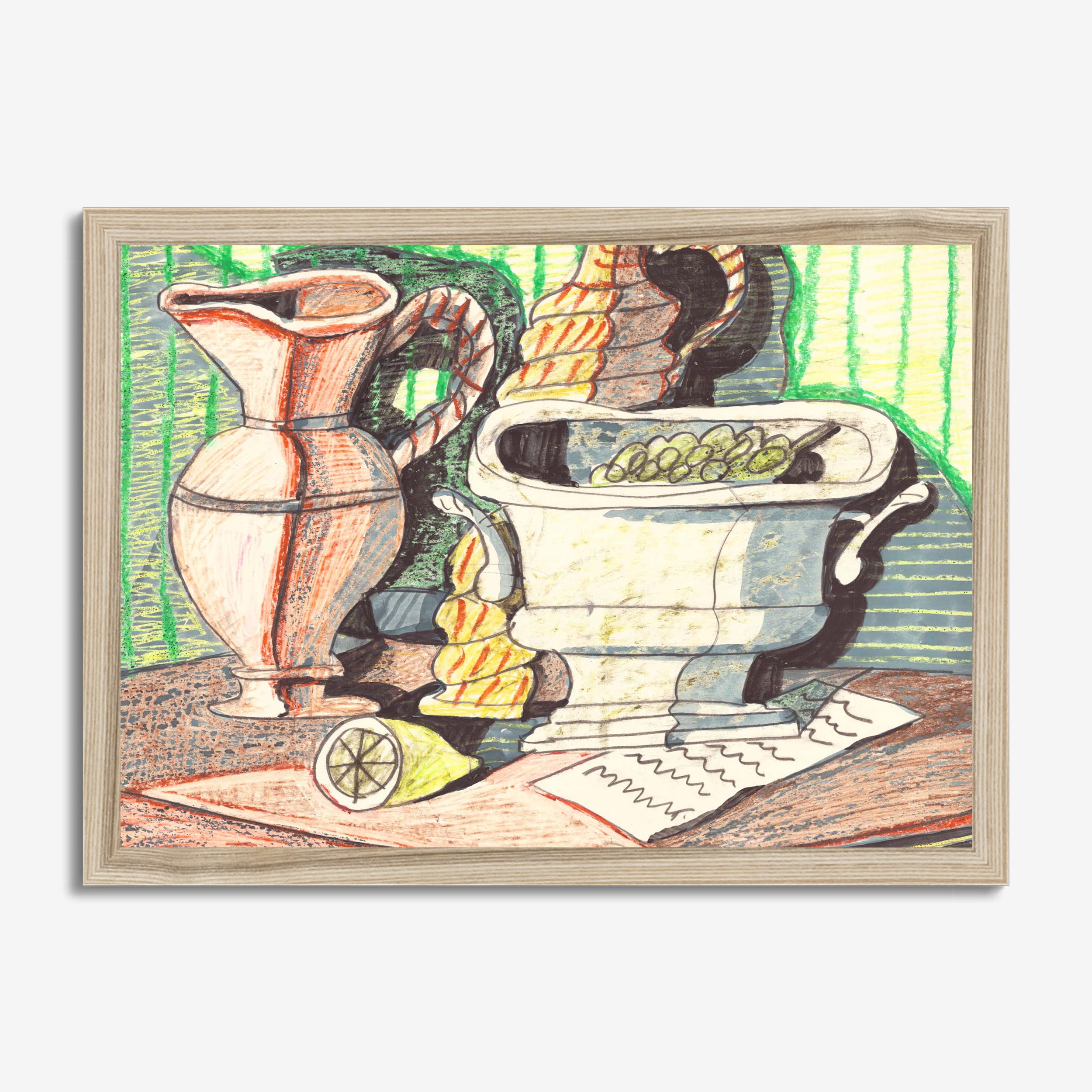 Still Life With Grapes And Lemon