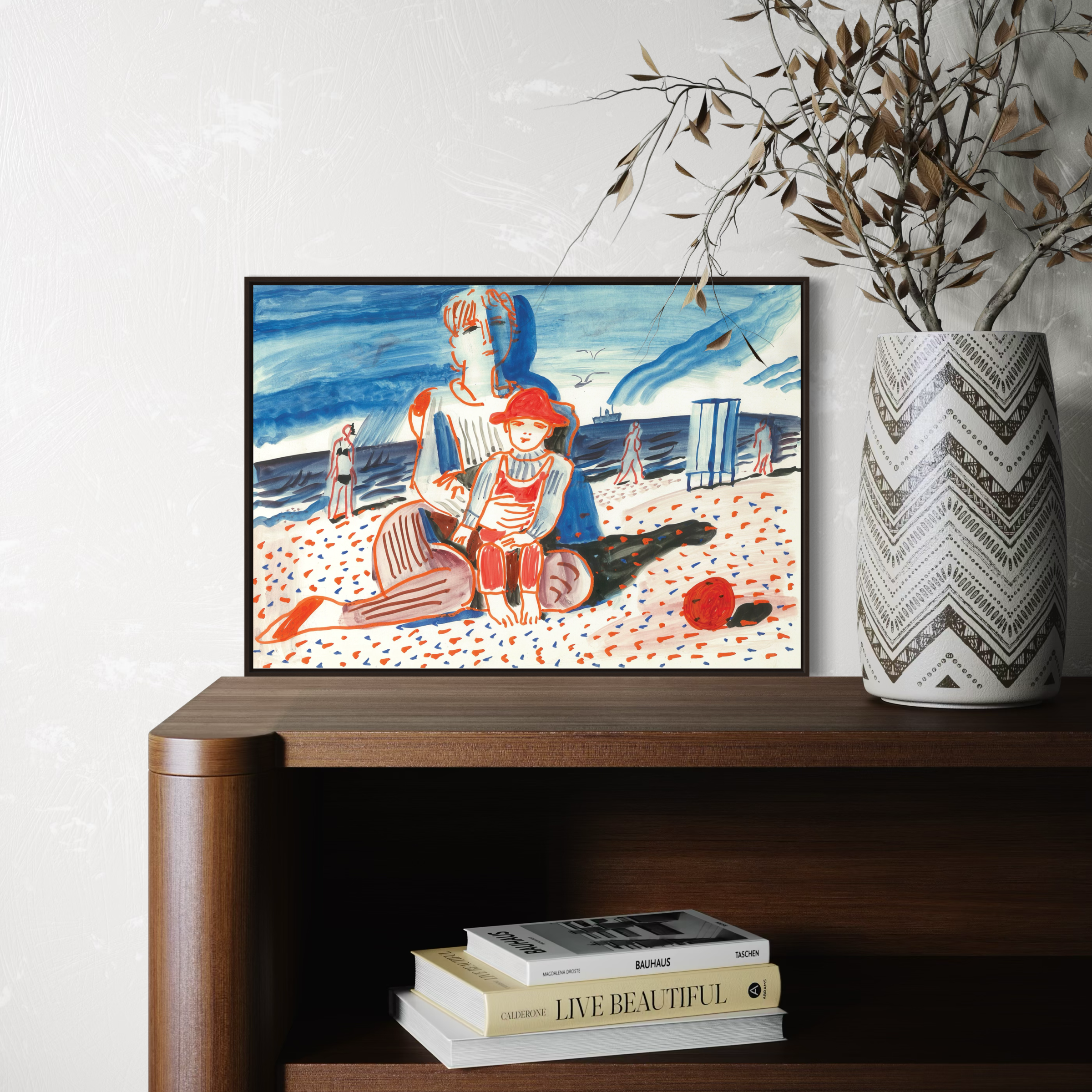 Mother With a Baby On The Beach