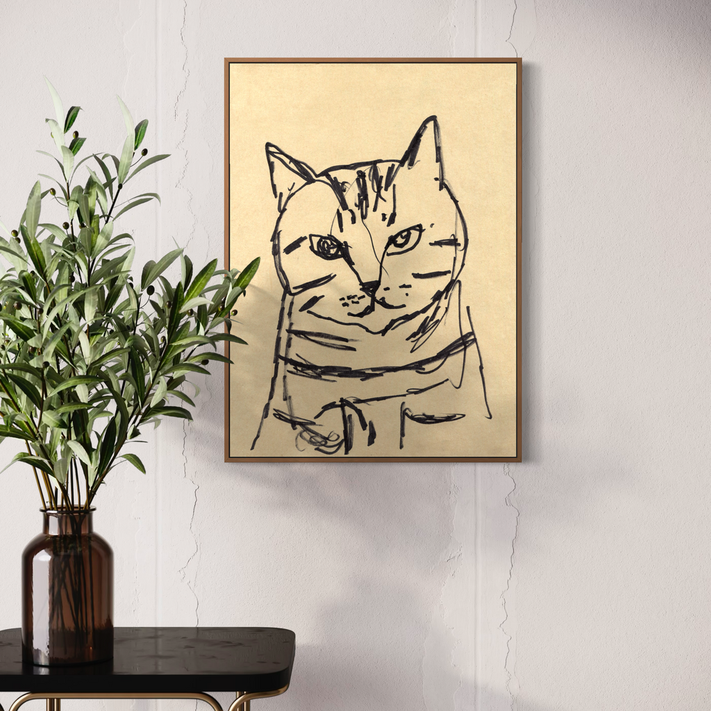 A Cat Portrait Sketch
