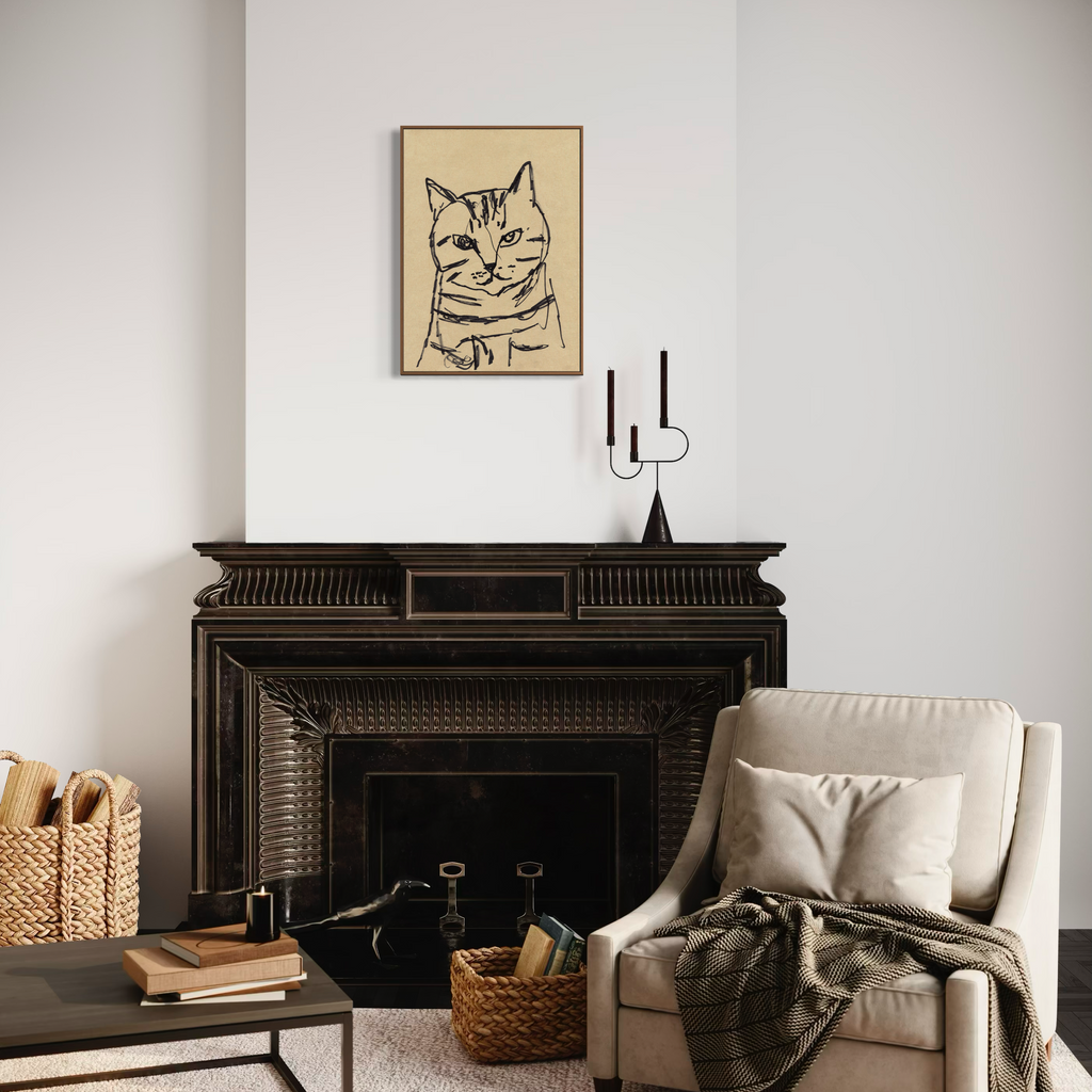 A Cat Portrait Sketch