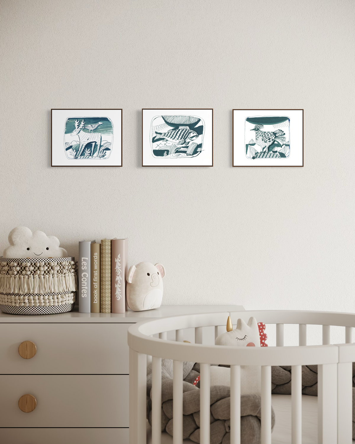Blue Nursery Bundle | Three Themed Art Prints