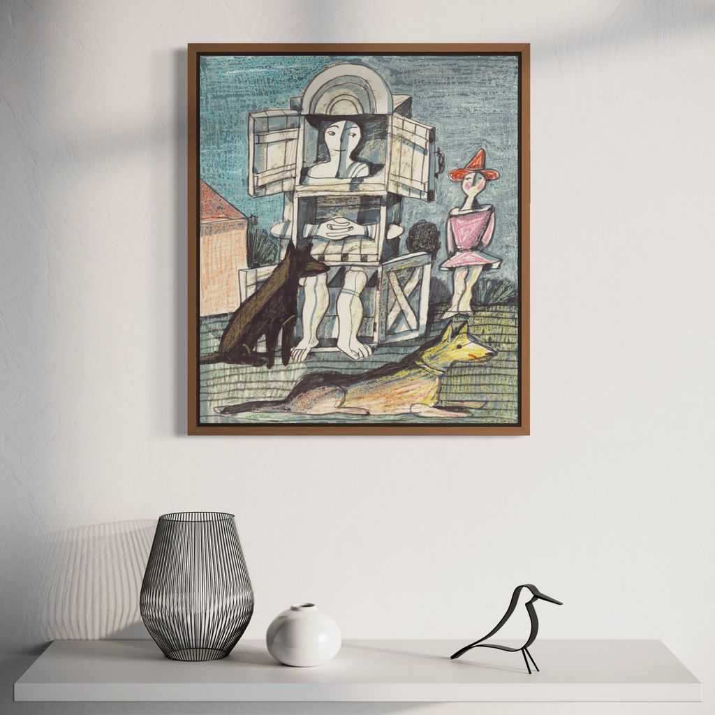 Cupboard Man with Dogs
