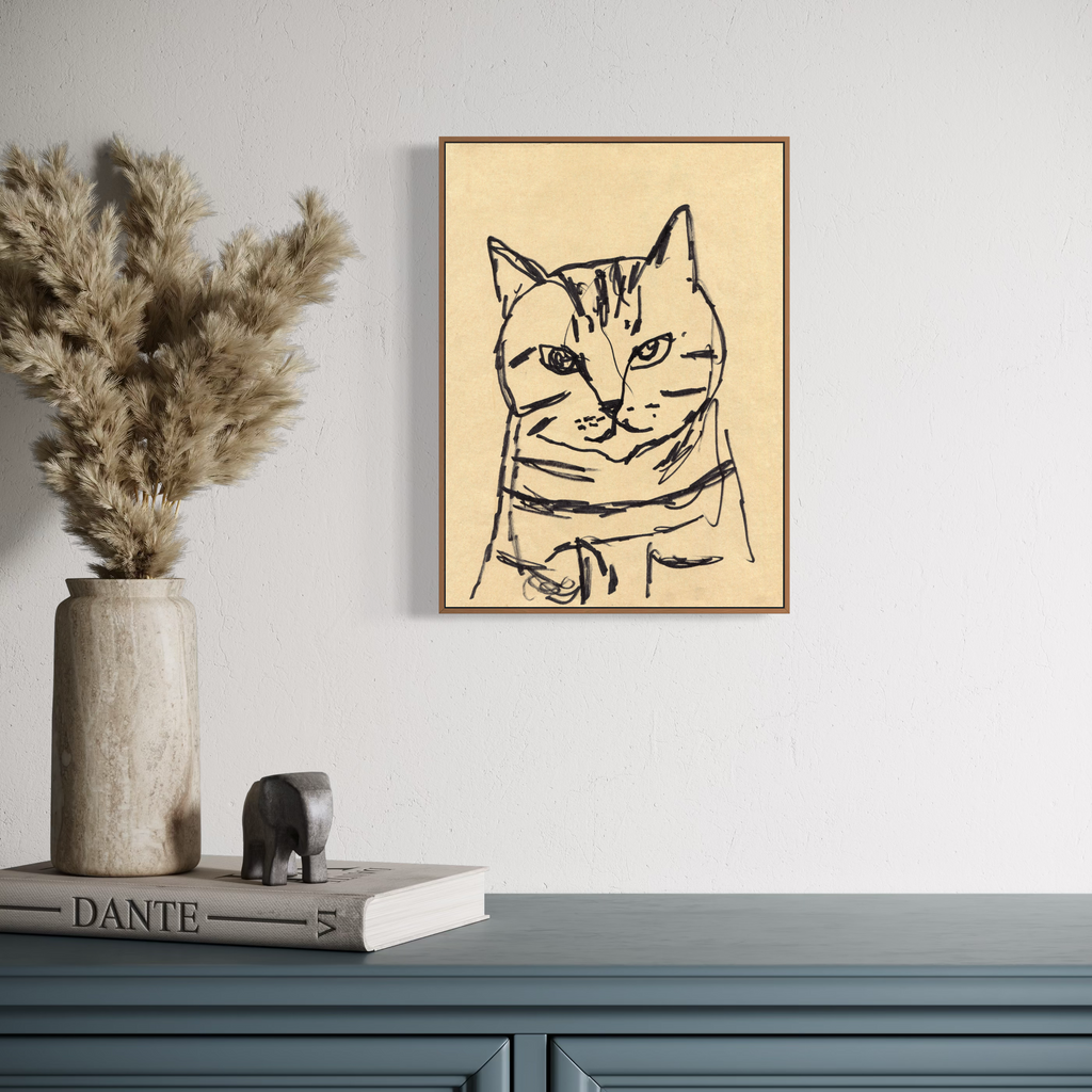 A Cat Portrait Sketch