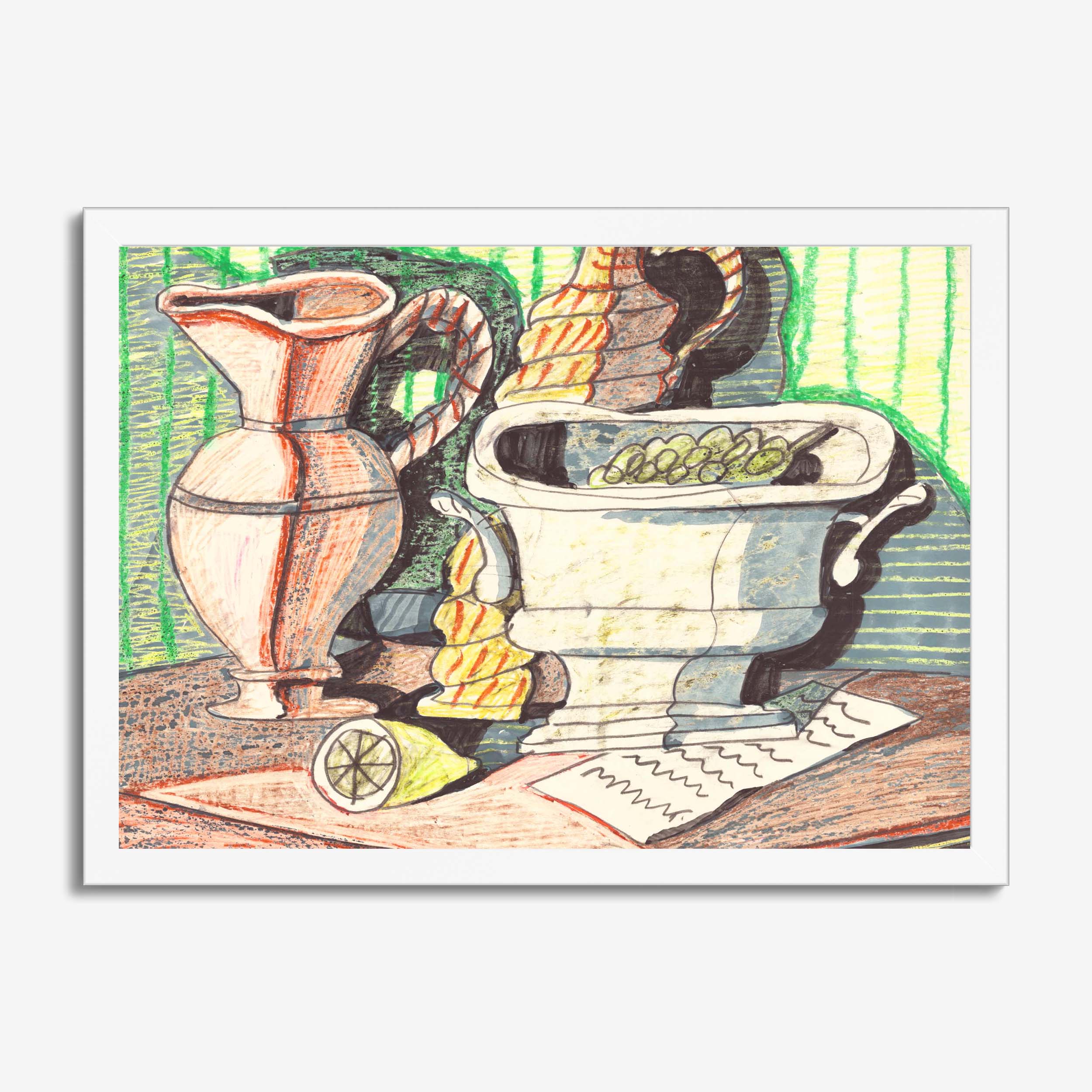 Still Life With Grapes And Lemon