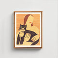 Lady With a Black and White Cat