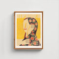 Woman in Floral Headscarf
